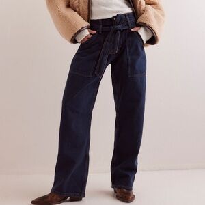 We The Free Blue Jay Belted Jeans in Night Vision